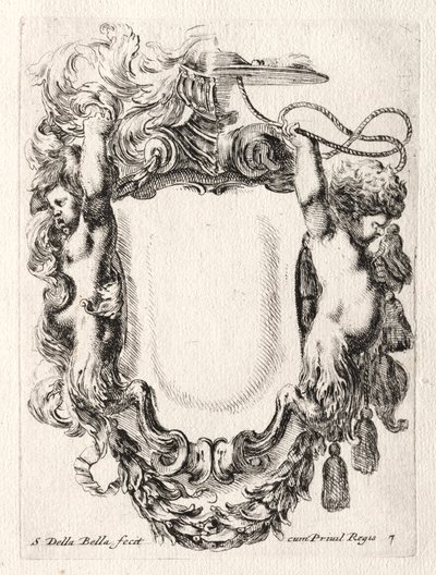 Ny modell för en kartusch, 1647. av Stefano della Bella
