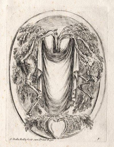 Ny modell för en kartusch, 1647. av Stefano della Bella