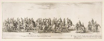 Del av ingången till den polska legationen I och K, 1633. av Stefano della Bella