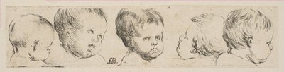 Plåt 10: Five Heads of Children, från 