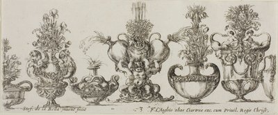 Tallrik tre från Collection of Various Vases av Stefano della Bella