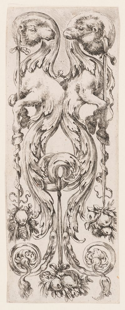 Tallrik, från Ornamenti o Grottesche (Ornament eller Grotesker) av Stefano della Bella