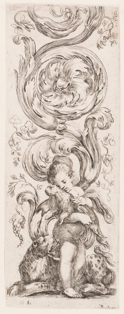 Tallrik, från serien Ornamenti o grottesche (Ornaments or Grotesques) av Stefano della Bella