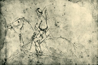 Polsk ryttare, 1633-1634, 1943. av Stefano della Bella