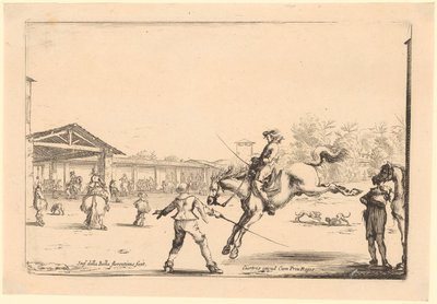 Ridskola, blad 5 i serien ”Olika figurer” av Stefano della Bella