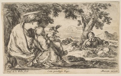 Vila på flykten till Egypten, ca. 1641. av Stefano della Bella