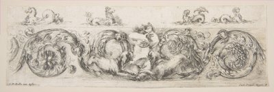 Rinceaux with Child Frightened by Dogs, Tallrik 8 från: 