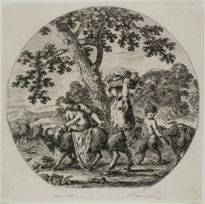 Satyrfamiljens promenader av Stefano della Bella