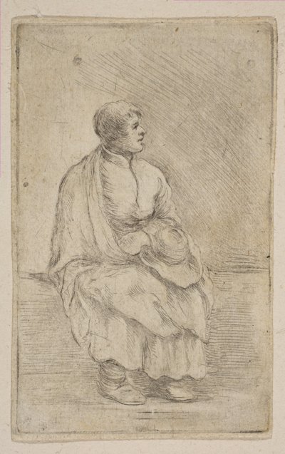 Sittande Ecclesiastic, ca. 1662. av Stefano della Bella