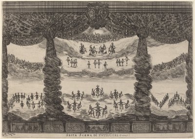 Sjätte scenen av hela himlen, 1637. av Stefano della Bella