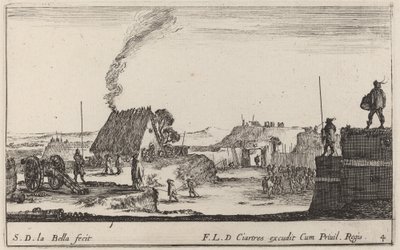 Soldat spelar trummor, ca. 1641. av Stefano della Bella