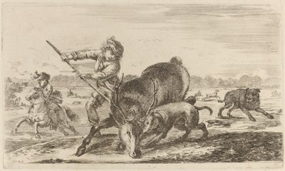 Stag at Bay av Stefano della Bella