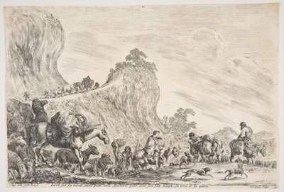 Jakobs resa i Egypten, ca. 1647. av Stefano della Bella