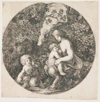 Satyrens fru, 1656 av Stefano della Bella