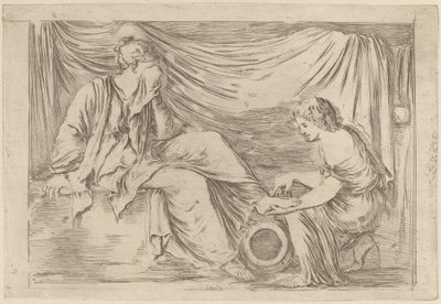 En bruds toalett. av Stefano della Bella
