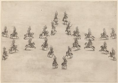 Tjugofyra kavaljerer i en oval, 1652. av Stefano della Bella