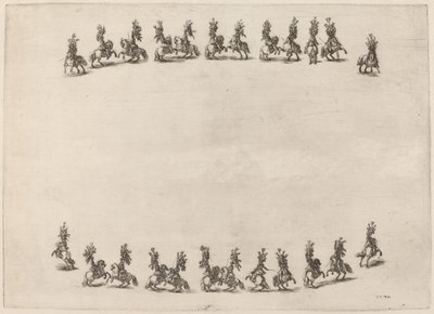 Tjugofyra kavaljerer, 1652. av Stefano della Bella