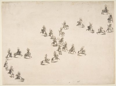Tjugofyra kavaljerer bildar en dubbel S, 1652. av Stefano della Bella