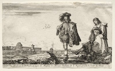 Olika figurer och landskap av Stefano della Bella