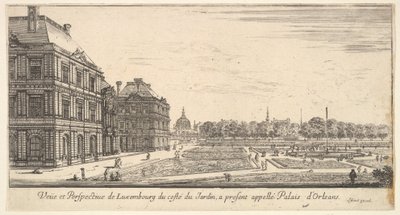 Utsikt över Luxemburg från trädgårdssidan av Palais d