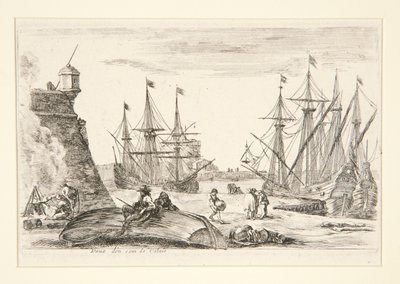 Utsikt över ett hörn av Calais (Vue d av Stefano della Bella