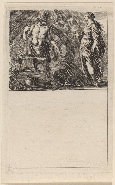 Vulcan och Thetis av Stefano della Bella