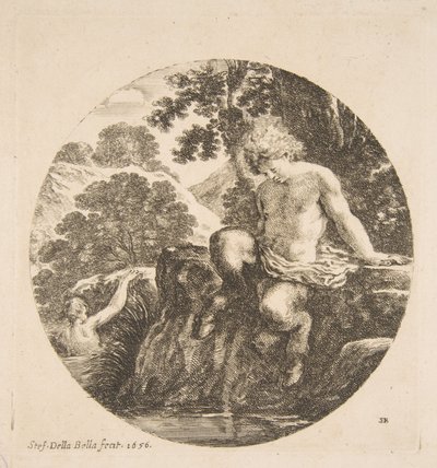 Ung Satyr på väg att bada i en flod, från 