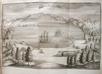 Utsikt över Petropavlovsks hamn, 1755 av Stepan Petrovich Krasheninnikov