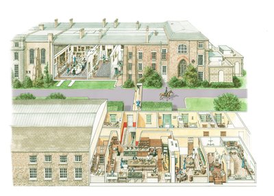 Petworth House, ca 1890-1914 (bläck och akvarell på papper) av Stephen Conlin