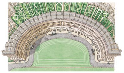 The Royal Crescent, Bath, ca 1780-1800 (bläck och akvarell) av Stephen Conlin