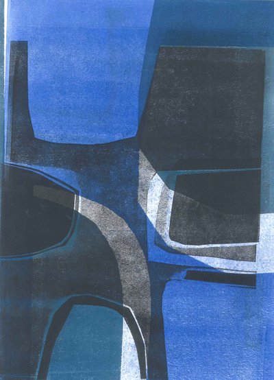 Arches, 2015 (monoprint på papper) av Stephen Dow