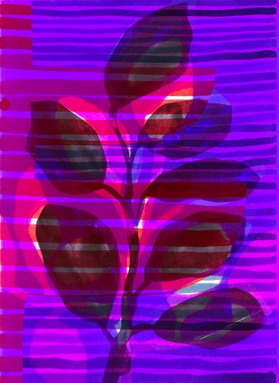 Botanical Stripe I, 2018 (digital) av Stephen Dow