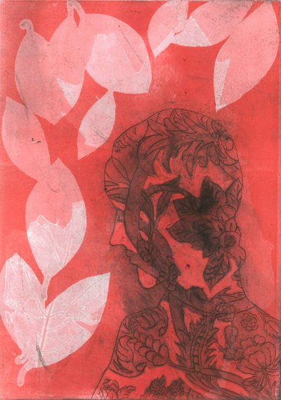 Cast II, 2015 (monoprint på papper) av Stephen Dow
