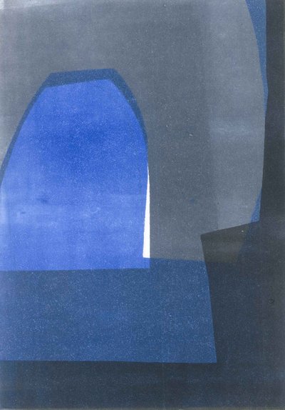 Essaouira, 2015 (monoprint på papper) av Stephen Dow