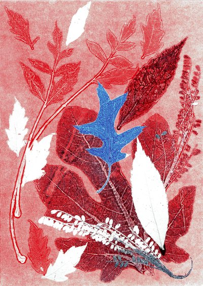 Jol III, 2017 (monoprint på papper) av Stephen Dow