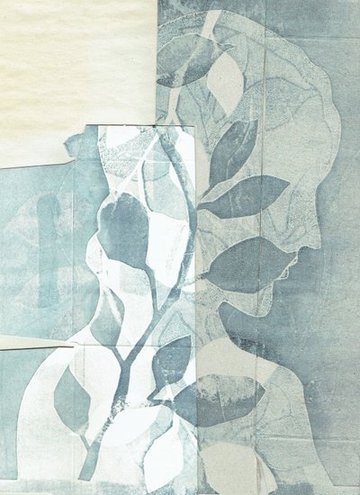 La Foret II, 2016 (monoprint  collage) av Stephen Dow