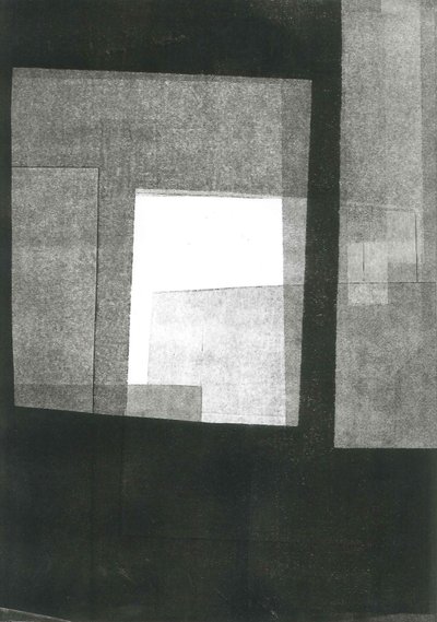 Nocturnus III, 2015 (monoprint på papper) av Stephen Dow