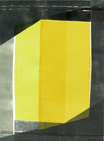 Oblique I, 2020, monoprint på papper av Stephen Dow