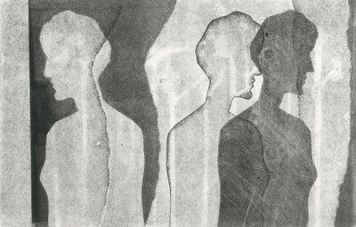 Tears I Bled VIII, 2016 (monoprint på papper) av Stephen Dow