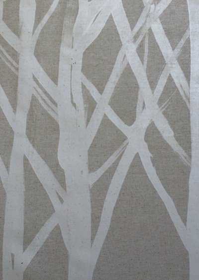 Tree I, 2016 (vax på tyg) av Stephen Dow