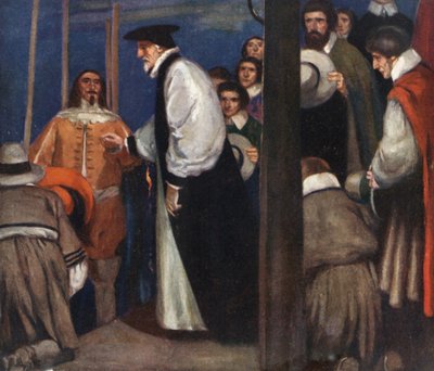 Laud Gå in i pråmen vid Lambeth för att gå till tornet (färg litho) av Stephen Reid