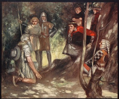 Saint Louis of France in the Wood of Vincennes, illustration från 