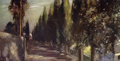 The Avenue of the Encounter, San Miniato (färg litho) av Stephen Reid