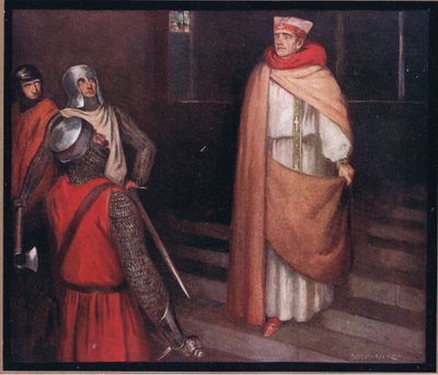 The Martyrdom of St Thomas (färg litho) av Stephen Reid