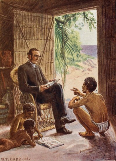 Illustration av biskop Pattesons liv (färglitografi) av Stephen T. Dadd