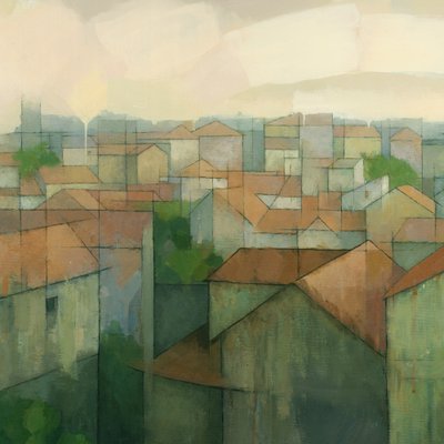 Geometriska tak i staden av Steve Mitchell