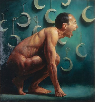 Howl, 2002 (olja på linne) av Steven Skollar