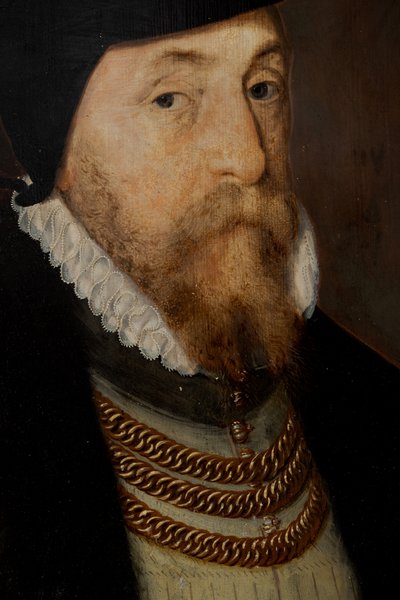 Sir Thomas Gresham (ca 1518-1579), ca 1518-79 (olja på panel) av Steven van der (attr. to) Meulen