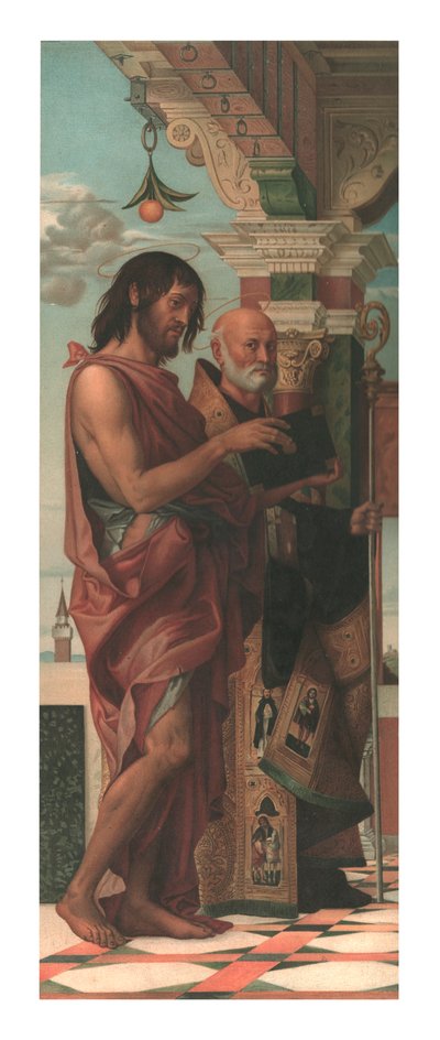 Johannes Döparen med St. Benedictus, 1874. av Storch and Kramer