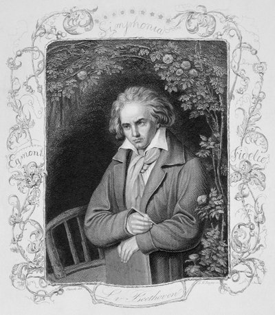Ludwig van Beethoven (1700-1827) graverad av Albert Henry Payne (1812-1902) av Storck